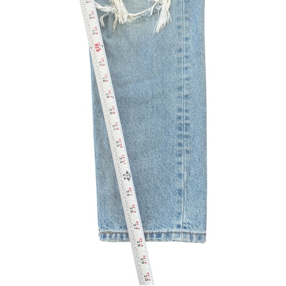 Levi's 501 High Waist Button Fly Distressed Light Wash Skinny Jeans 29x28 Indie - Picture 11 of 11